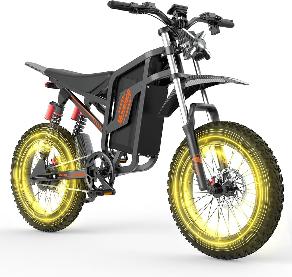 All-Terrain Adult Electric Dirt Bike – 3000W Peak High-Torque Motor, 19" Off-Road Fat Tires, Dual Suspension, UL 2849 Safety Certified