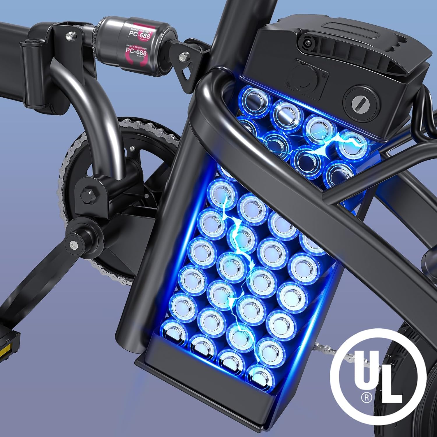 14" Compact Foldable Electric Commuter Bike with Basket