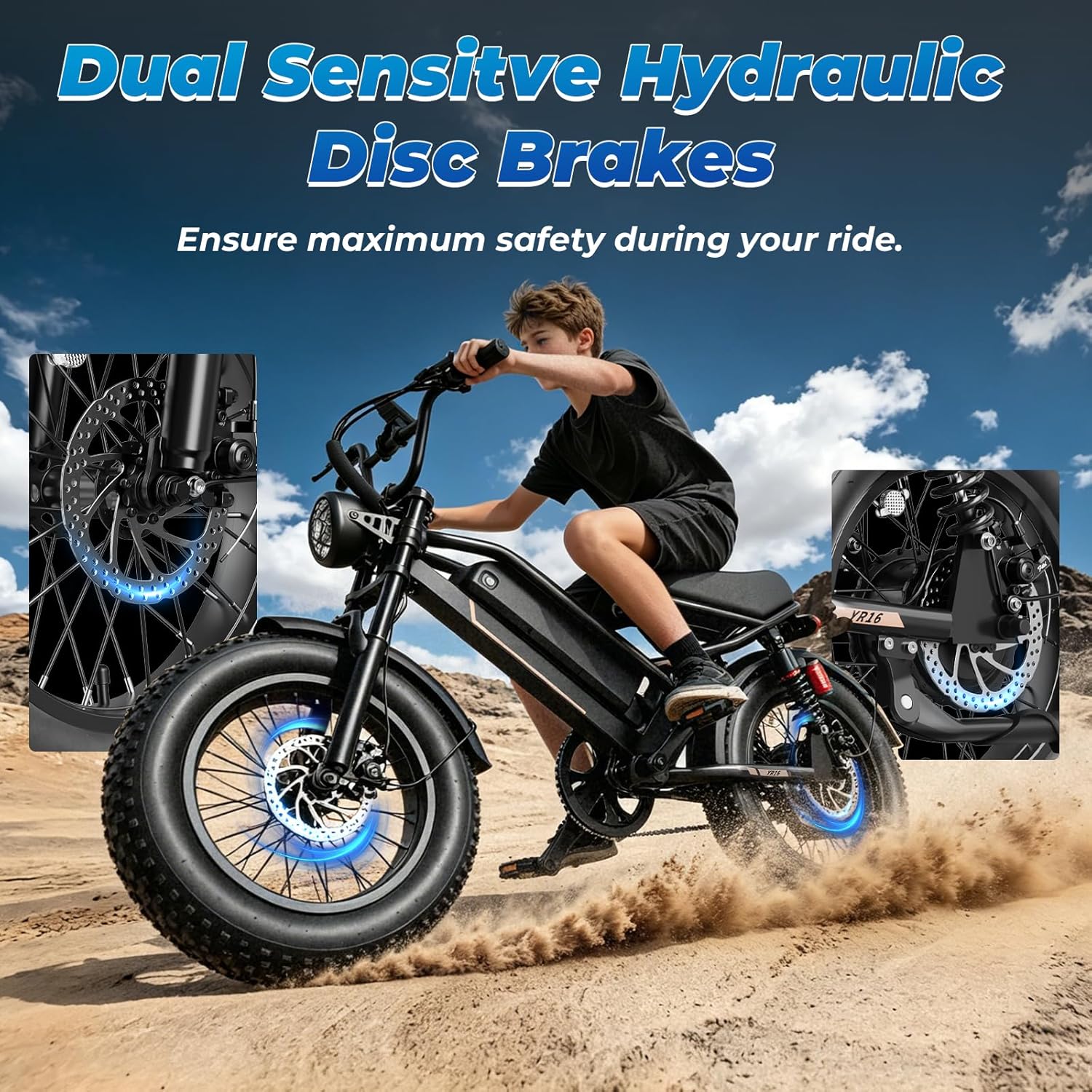 All-Terrain Moped-Style Electric Dirt Bike | 2000W-3000W Peak High-Power Fat Tire E-Bike
