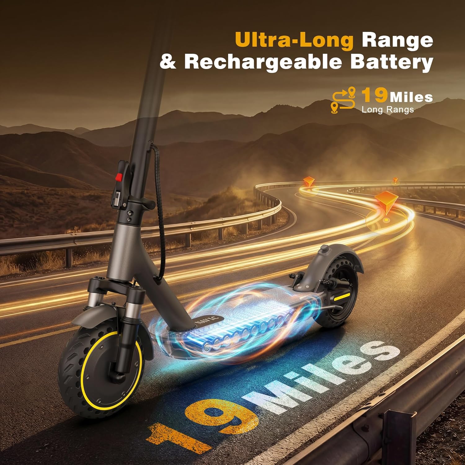 Electric Scooter for Adults，Top Speed 19/22 MPH，Range 19/22/28 Miles，8.5”/10" Tires，E-Scooter with Dual Suspension for Commuting, APP Control