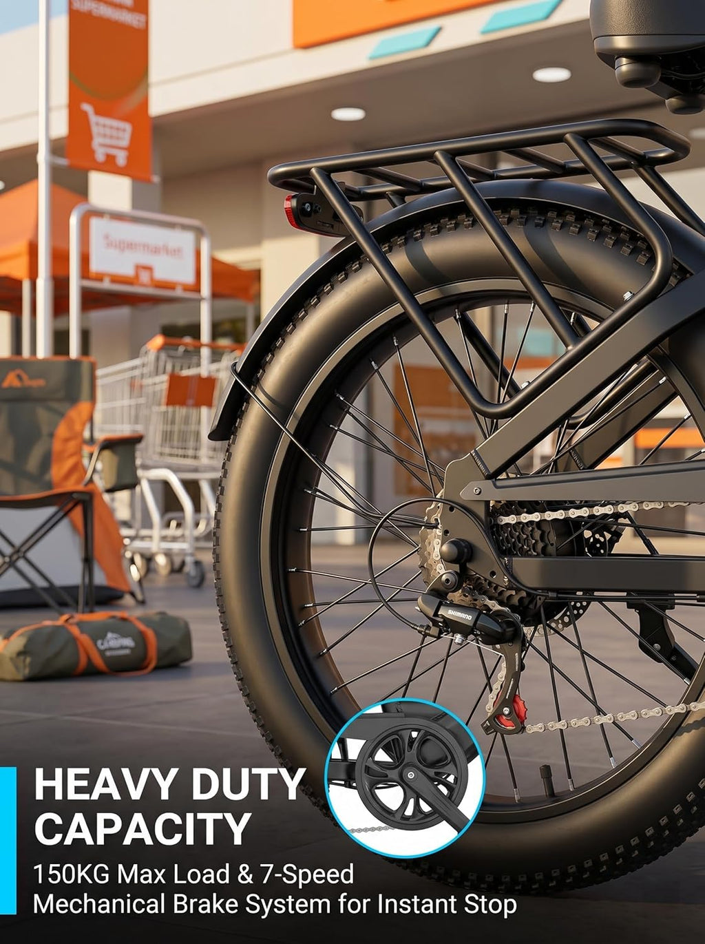 2000W Long-Range Electric Commuter Bike - 35MPH Full Suspension Trail E-Bike