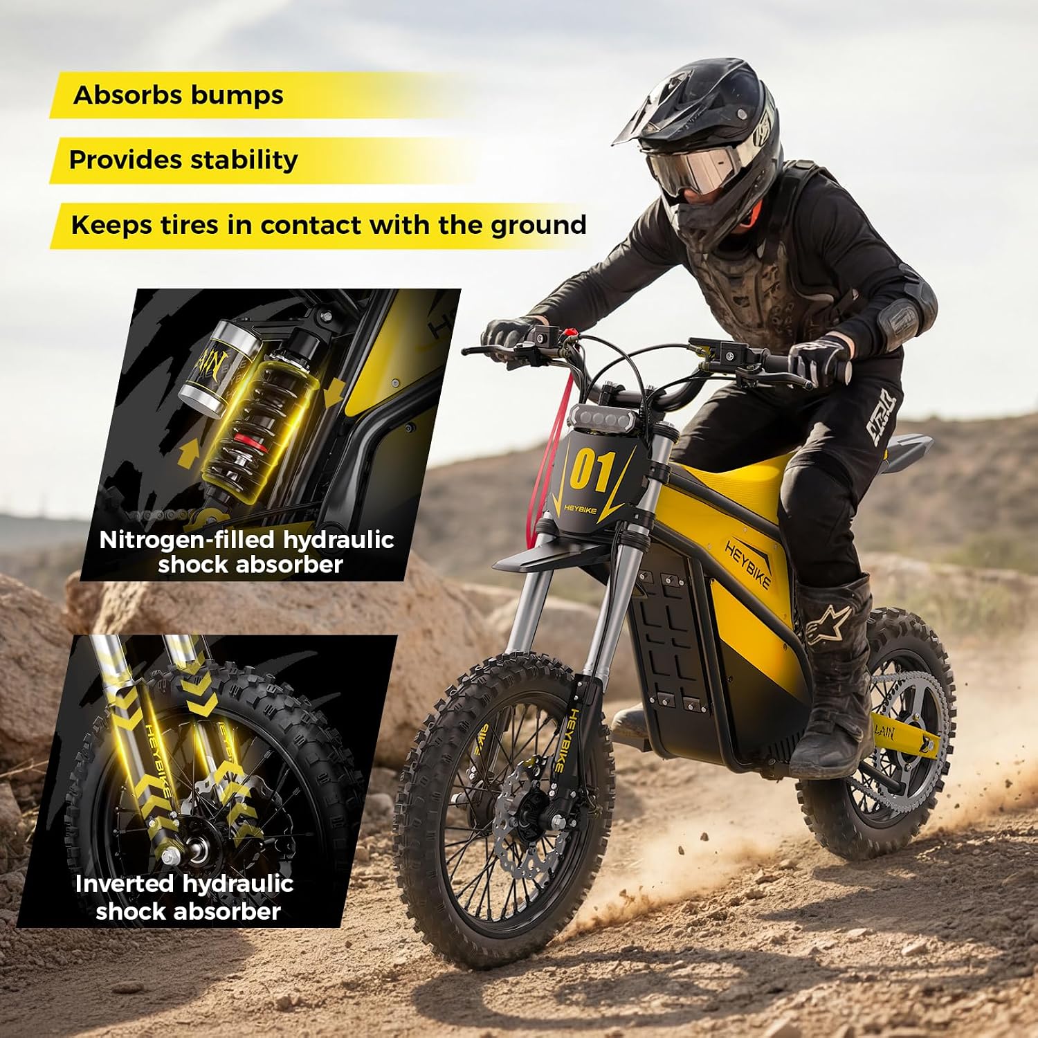 Electric Dirt Bike with 4160W Motor 1352WH