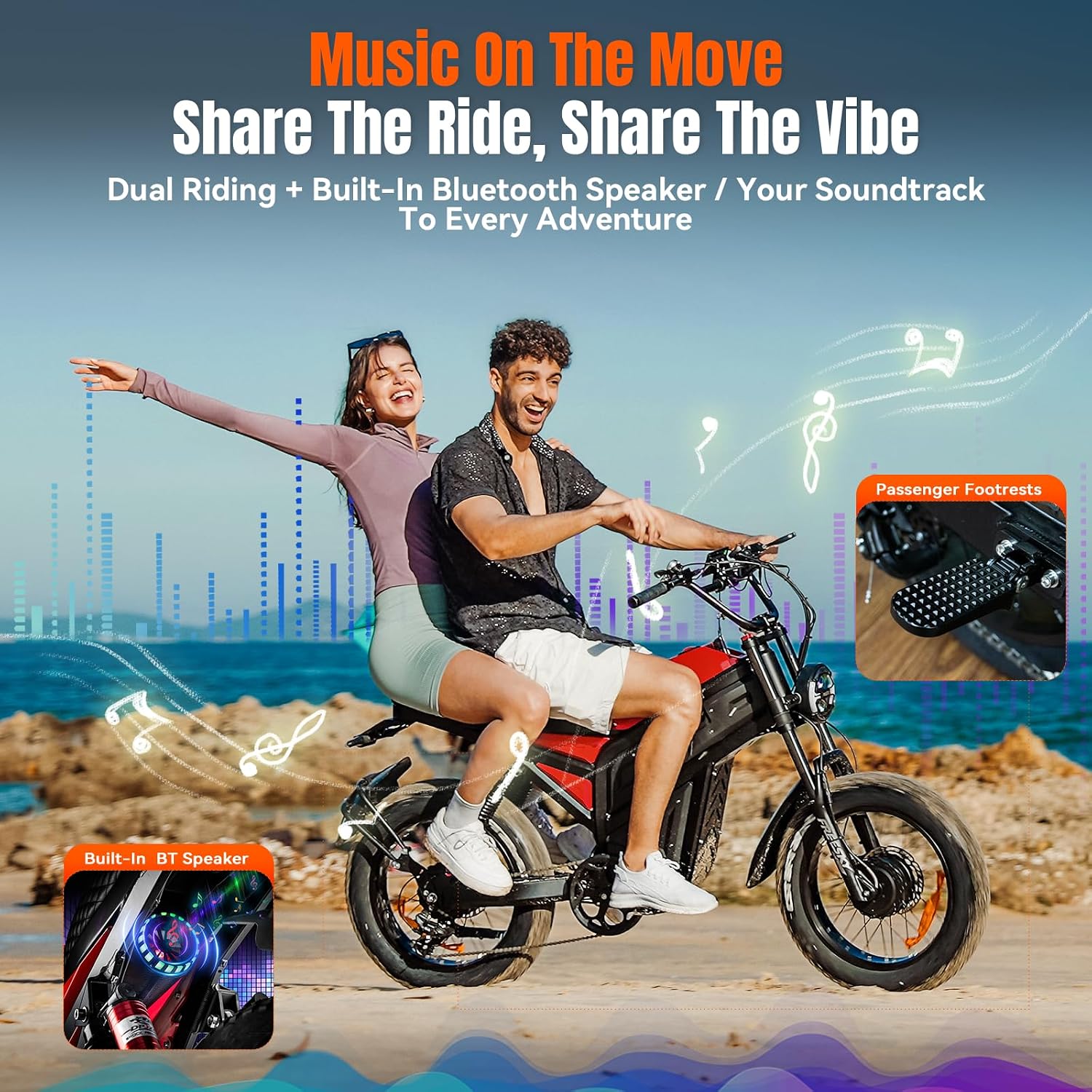 4000W Dual Motor Electric Dirt Bike for Adults | 40MPH High-Speed Electric Motorcycle, 200-Mile Ultra-Long Range, Full Suspension 20" All-Terrain Fat Tire Mountain E-Bike