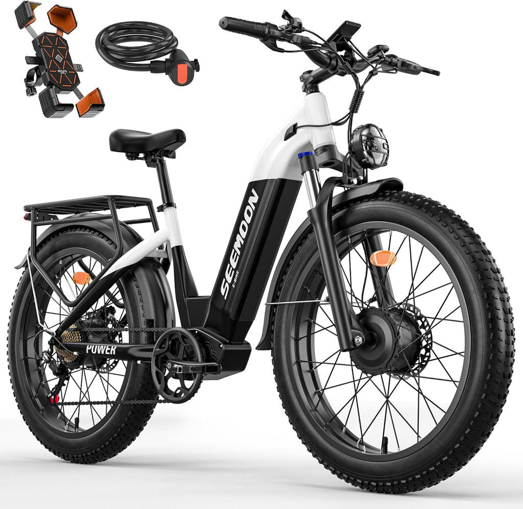 26" Dual Motor All-Terrain Electric Bike – 4000W Peak High-Performance Off-Road Mountain E-Bike