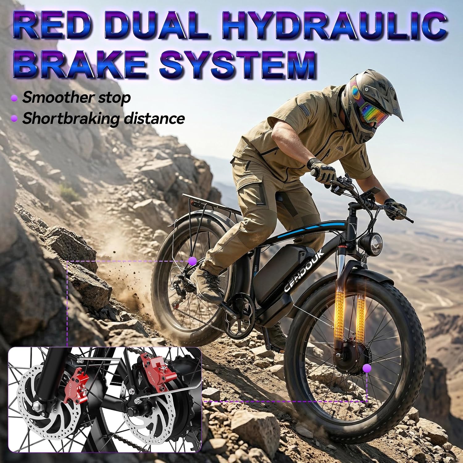 Dual Motor All-Terrain Electric Bike (2026 Upgrade) | 9000W Peak, 58V 36Ah Battery, 47 MPH, 24" Fat Tires, 105-Mile Range with Hydraulic Brakes