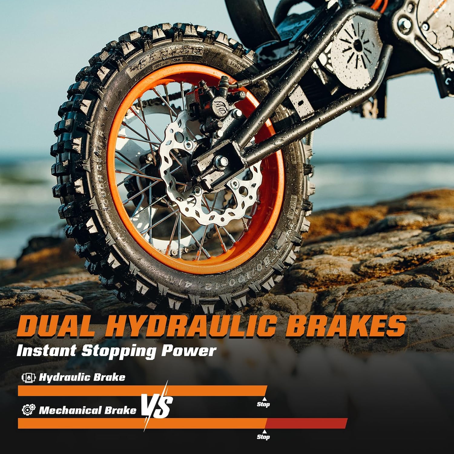 Electric Dirt Bike for Teens & Adults, 48V 22.5Ah, 37MPH & 45-Mile Electric Motorcycle, 2200W Ebike