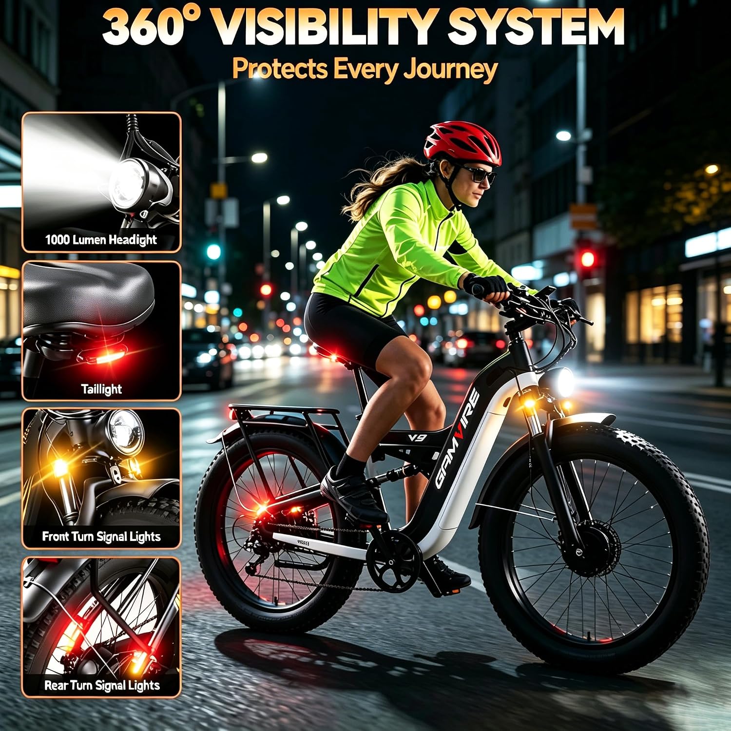 9000W Peak Dual Motor All-Terrain Fat Tire Electric Bike – 52V 30Ah, 55MPH Max Speed, Full Suspension Hydraulic E-Bicycle