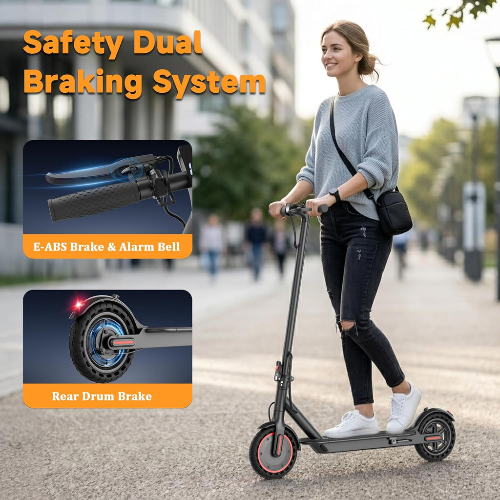 Electric Scooter with Seat for Adults, 19MPH, 700W Peak Motor, 15/22 Miles Long Range