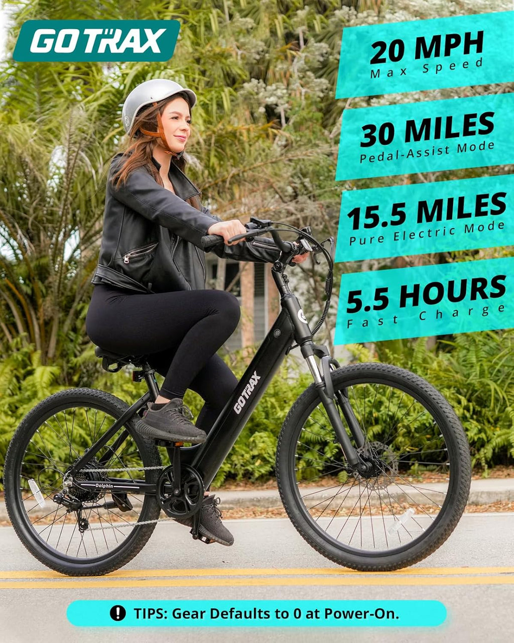 Electric Bike, Max Range 30Miles(Pedal-assist1) & 20Mph Power by Peak 500W