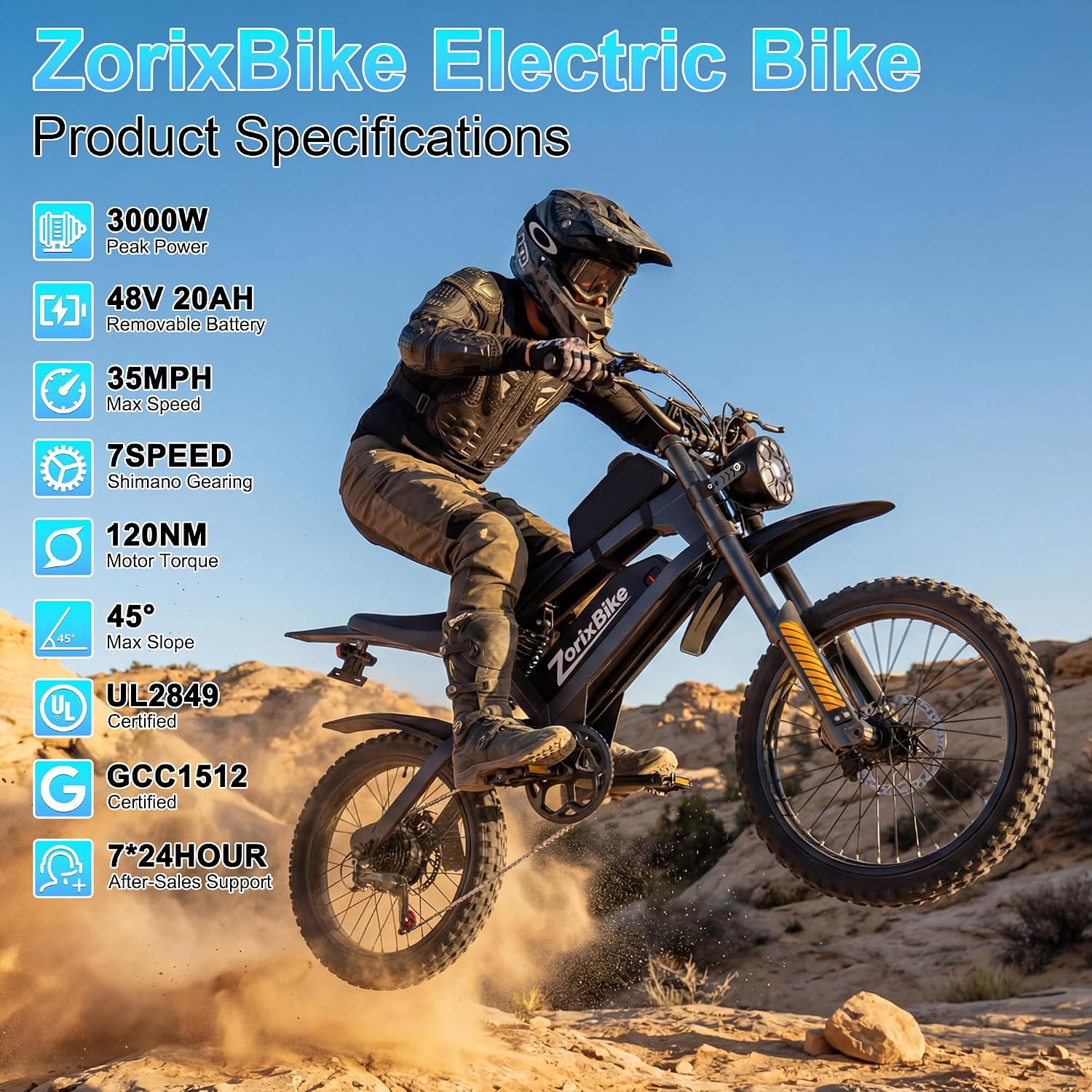 Electric Bike for Adults,48V 20AH-1500/3000W Peak Motor Electric Bicycle-Max Speed 31-35MPH-Max 80 MI Range-20