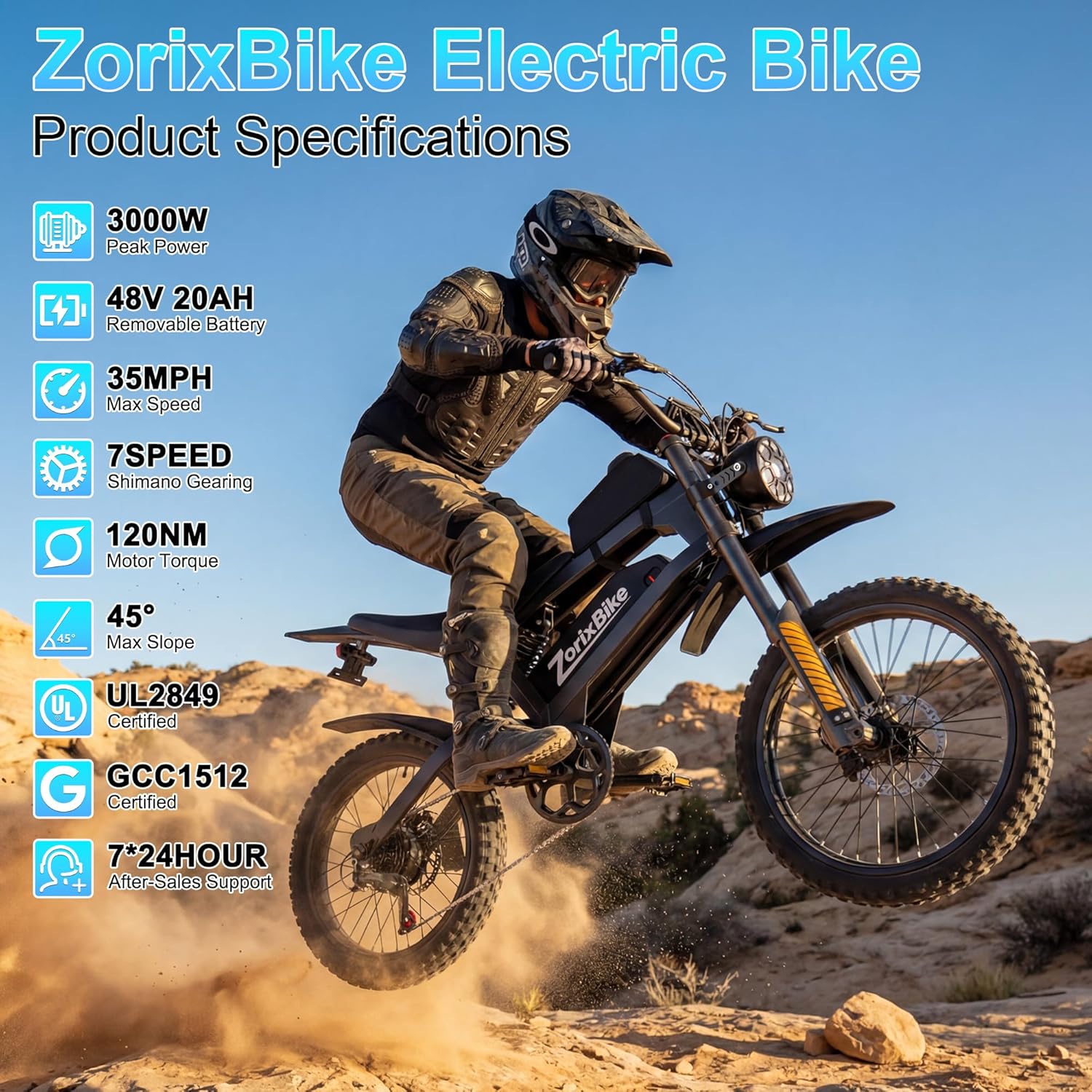 Electric Bike for Adults,48V 20AH - Peak Power 1500/3000W Brushless Motor Electric Bicycle - Max Speed 31-35MPH - Max 80 Miles Range