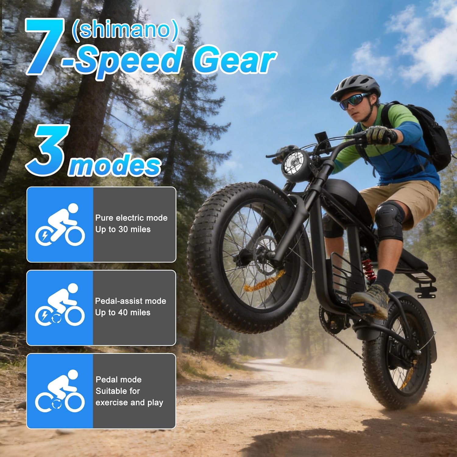 Electric Bike for Adults, 1000W/1500W/3000W Ebike 48V 15/20/35AH E Bike 20