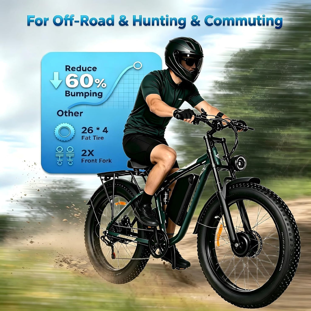 High-Performance Dual-Motor Full Suspension All-Terrain Electric Bike