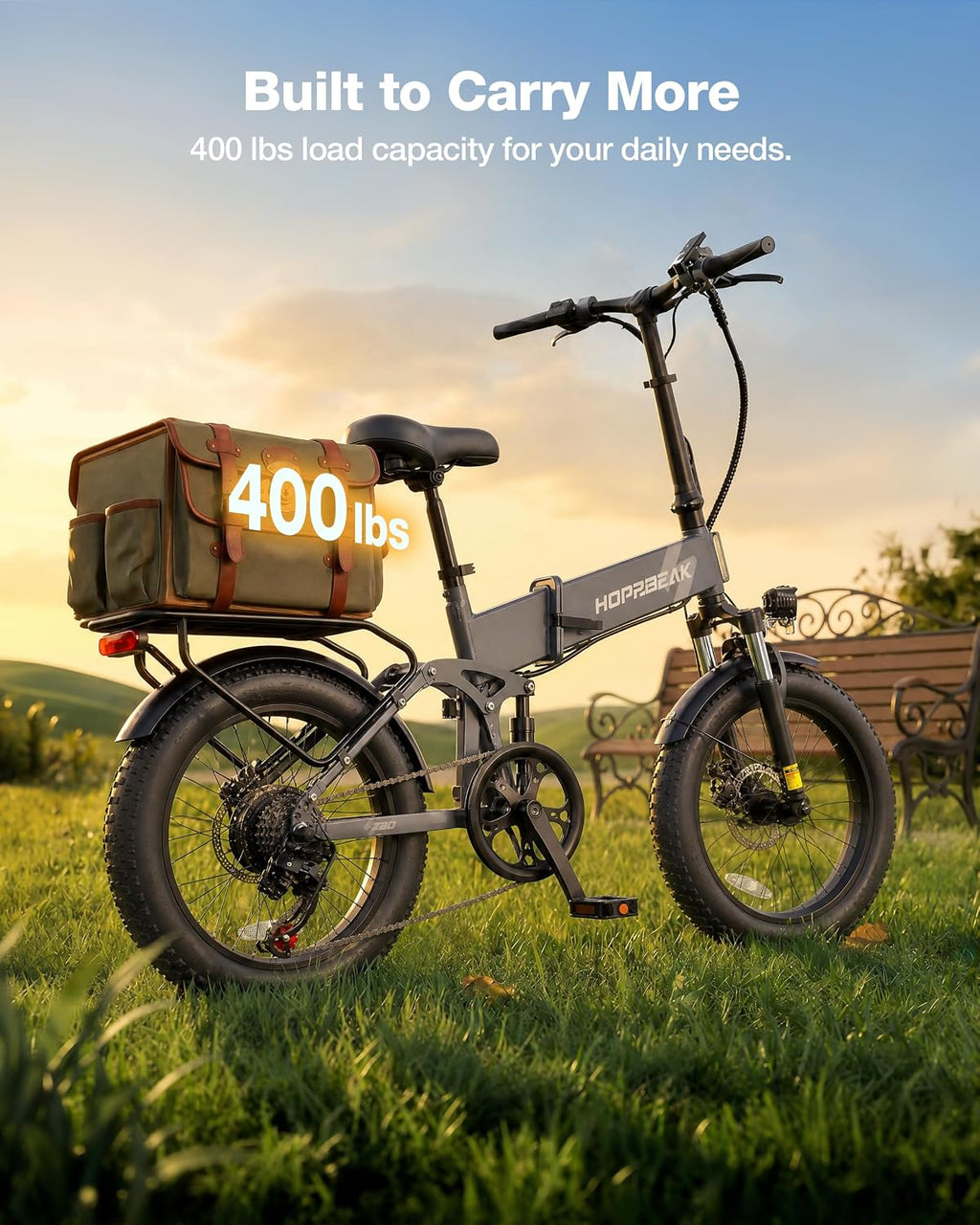 1200W Peak Foldable Fat Tire Electric Bike for Adults – 28 MPH Full-Suspension Commuter & Off-Road E-Bike