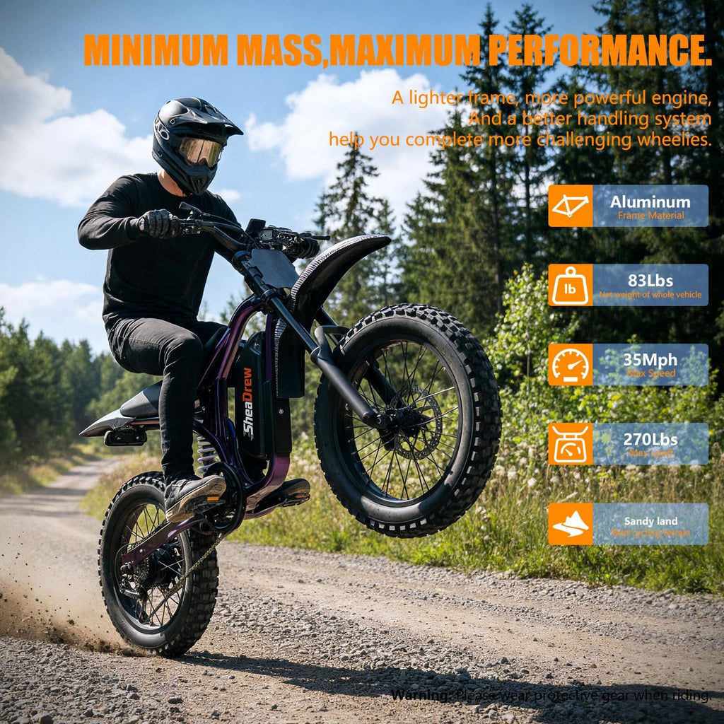 4700W High-Performance Electric Dirt Bike – All-Terrain Off-Road E-Bike with Full Suspension & Hydraulic Brakes