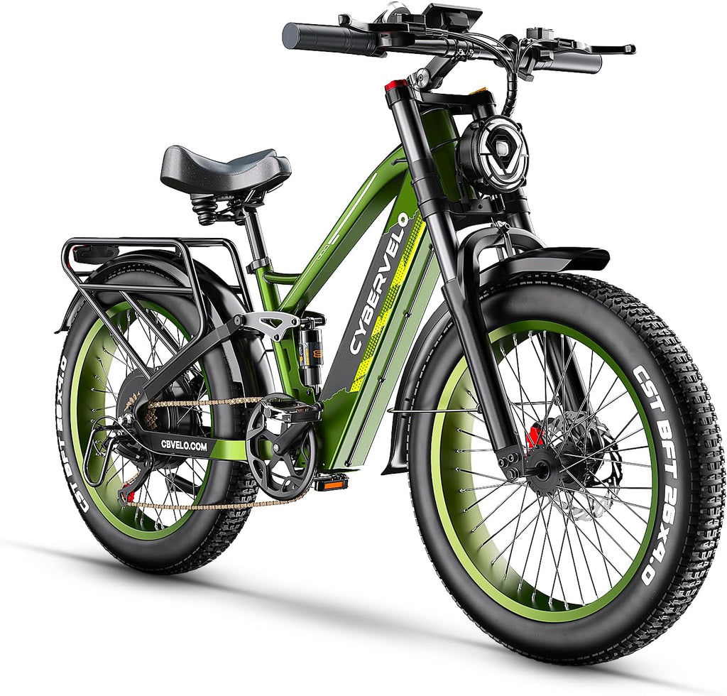 High-Performance All-Terrain Electric Bike for Adults – 3500W Peak Motor, Up to 50MPH, 26" x 4" Fat Tires, Dual Suspension Off-Road Mountain E-Bike