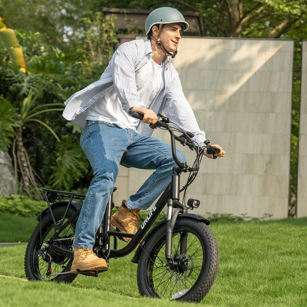 20"*3.0 Fat Tire Electric Bike for Adults, 48V, 80-Mile, 7-Speed & Suspension, Adjustable Seat for Adults and Teens