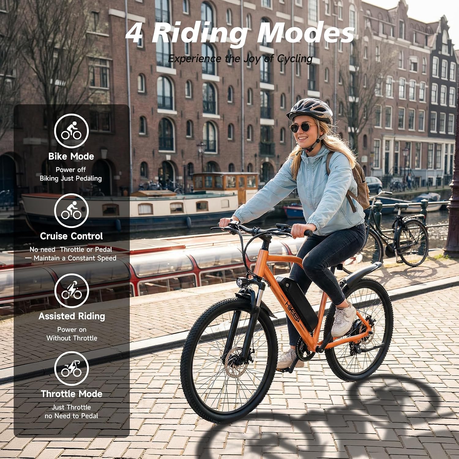 8V All-Terrain Electric Mountain Bike | 750W Peak Motor & Front Suspension