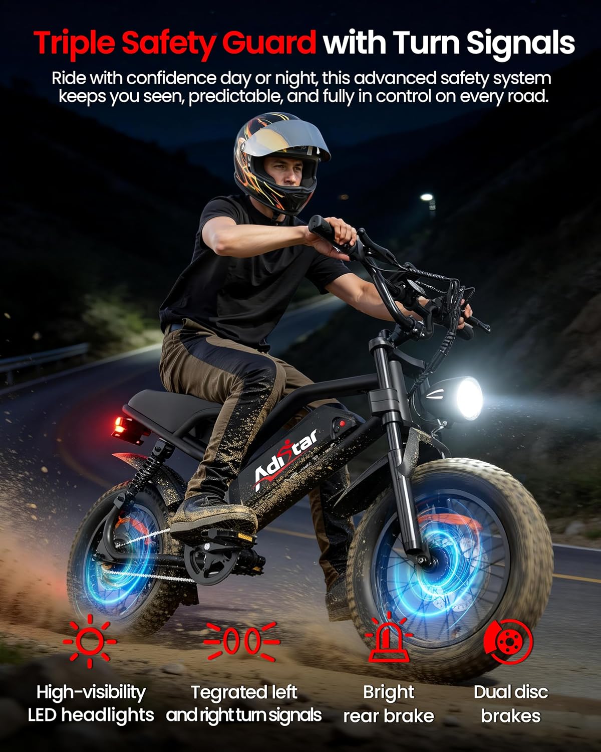 Electric Bike for Teens, Peak 1500W Ebike with 48V 15.6Ah