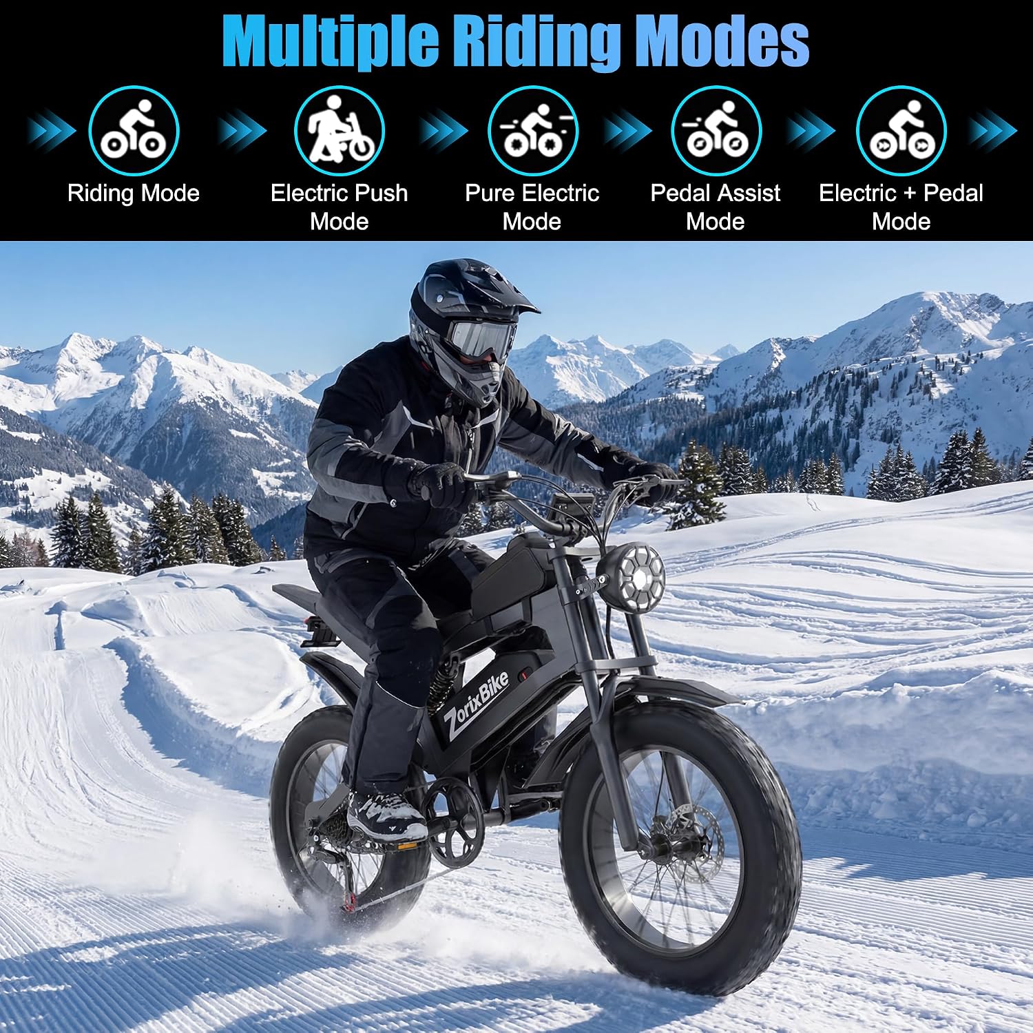 20" Fat Tire Electric Dirt Bike for Adults | 1500W Peak Motor, 48V 20Ah Battery, 31 MPH, UL2849 Safety Certified E-Bike