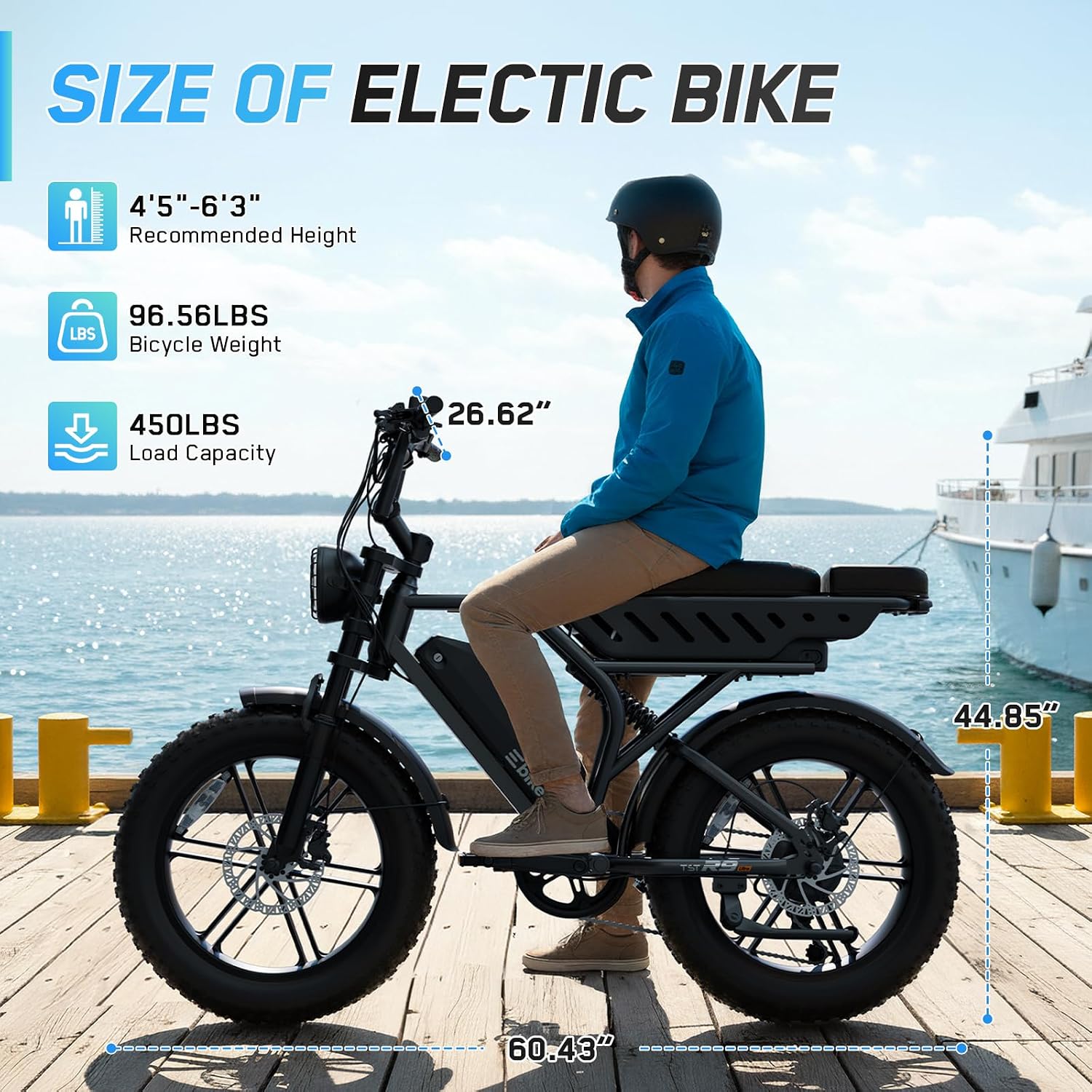 Electric Bike for Adults, Peak 1500W Motor Retro E Bike, Range 65/120Miles, 48V 15Ah