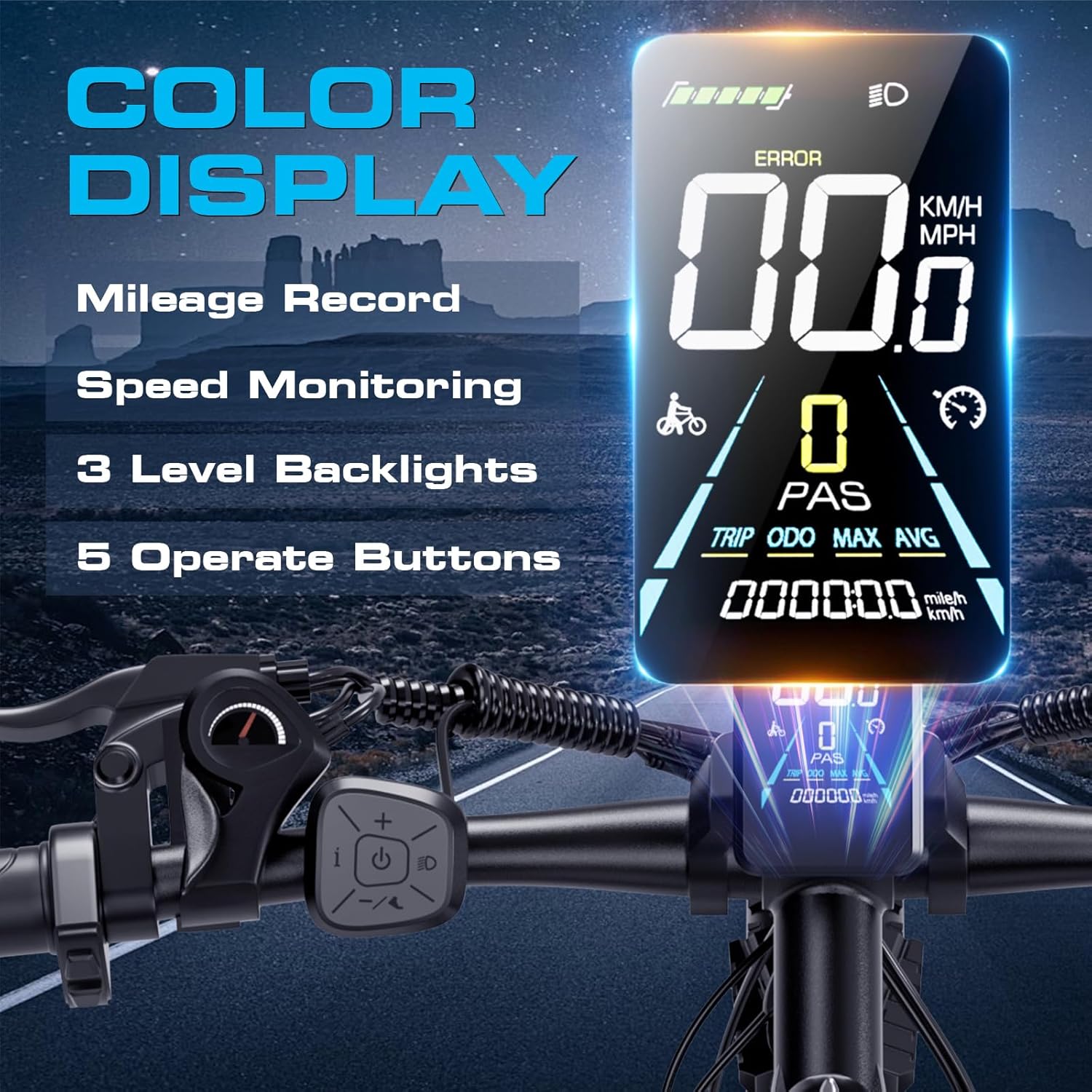 29" All-Terrain Electric Bike – 2000W Peak Motor, 34MPH Max Speed, 48V 17.5Ah Removable Battery, Full-Size Commuter & Trail E-Bike