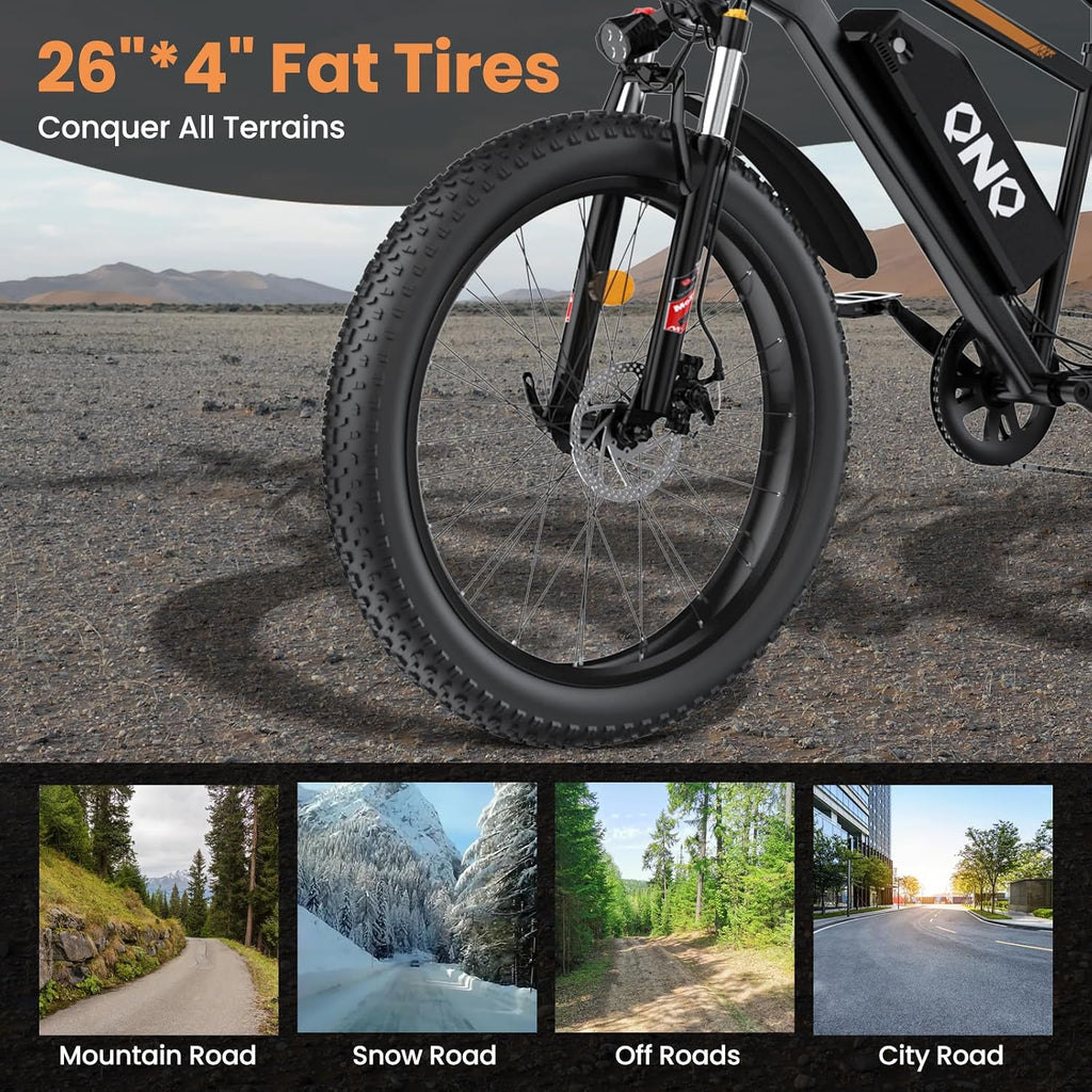 High-Power All-Terrain Fat Tire Electric Mountain Bike