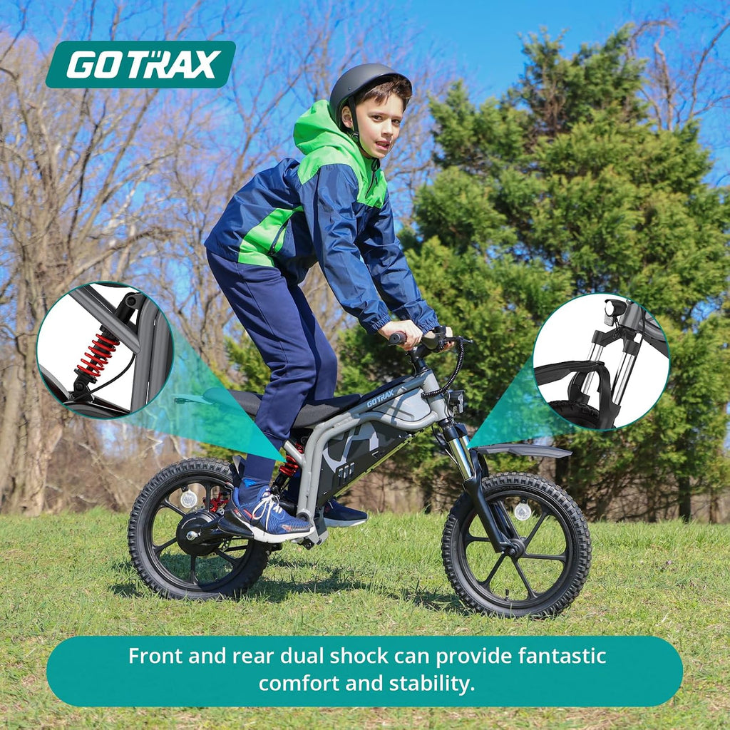 Kids' 300W Electric Dirt Bike | 15.5 MPH Off-Road E-Bike