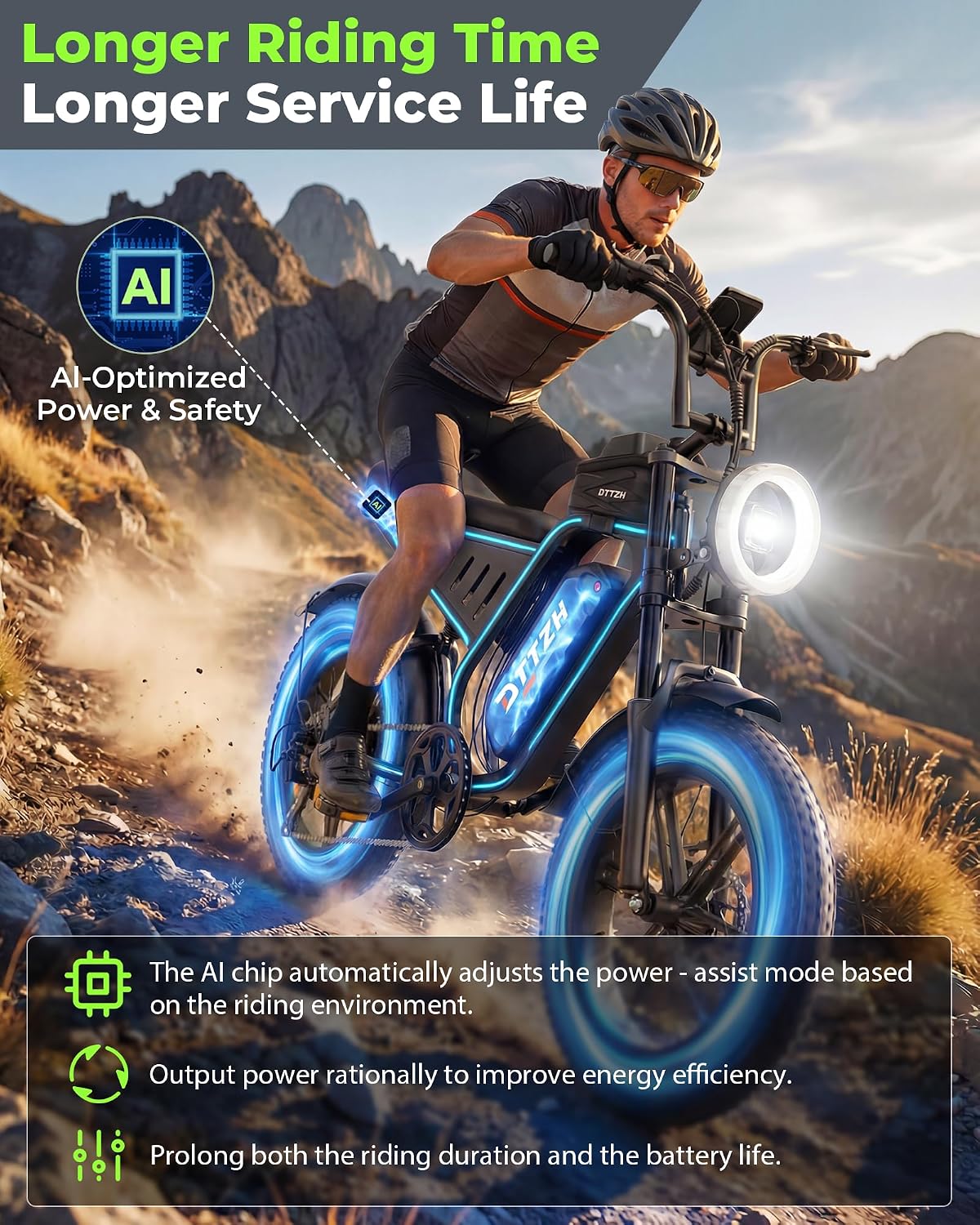 20" Fat Tire Electric Dirt Bike for Adults – 1500W (2000W Peak) Motor, Dual Locking System All-Terrain E-Bike