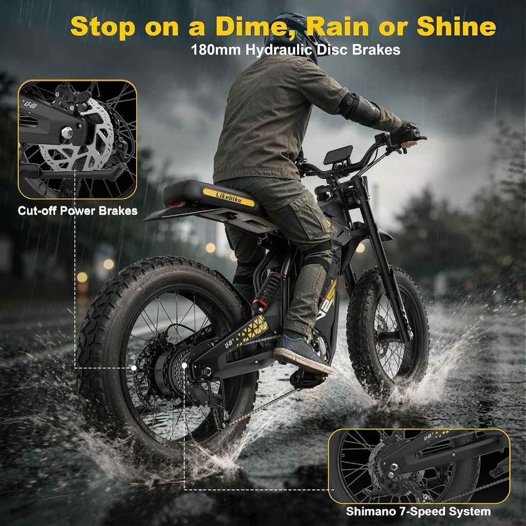 Electric Dirt Bike 2000W/3000W, 48V 23Ah