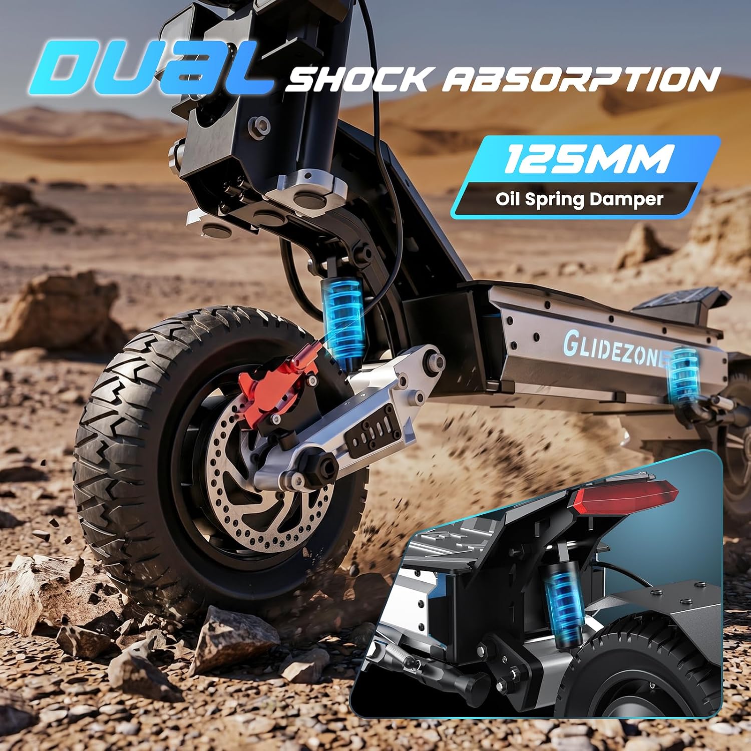 5600W Dual Motor Off-Road Electric Scooter | 60MPH High-Speed Folding Adult E-Scooter