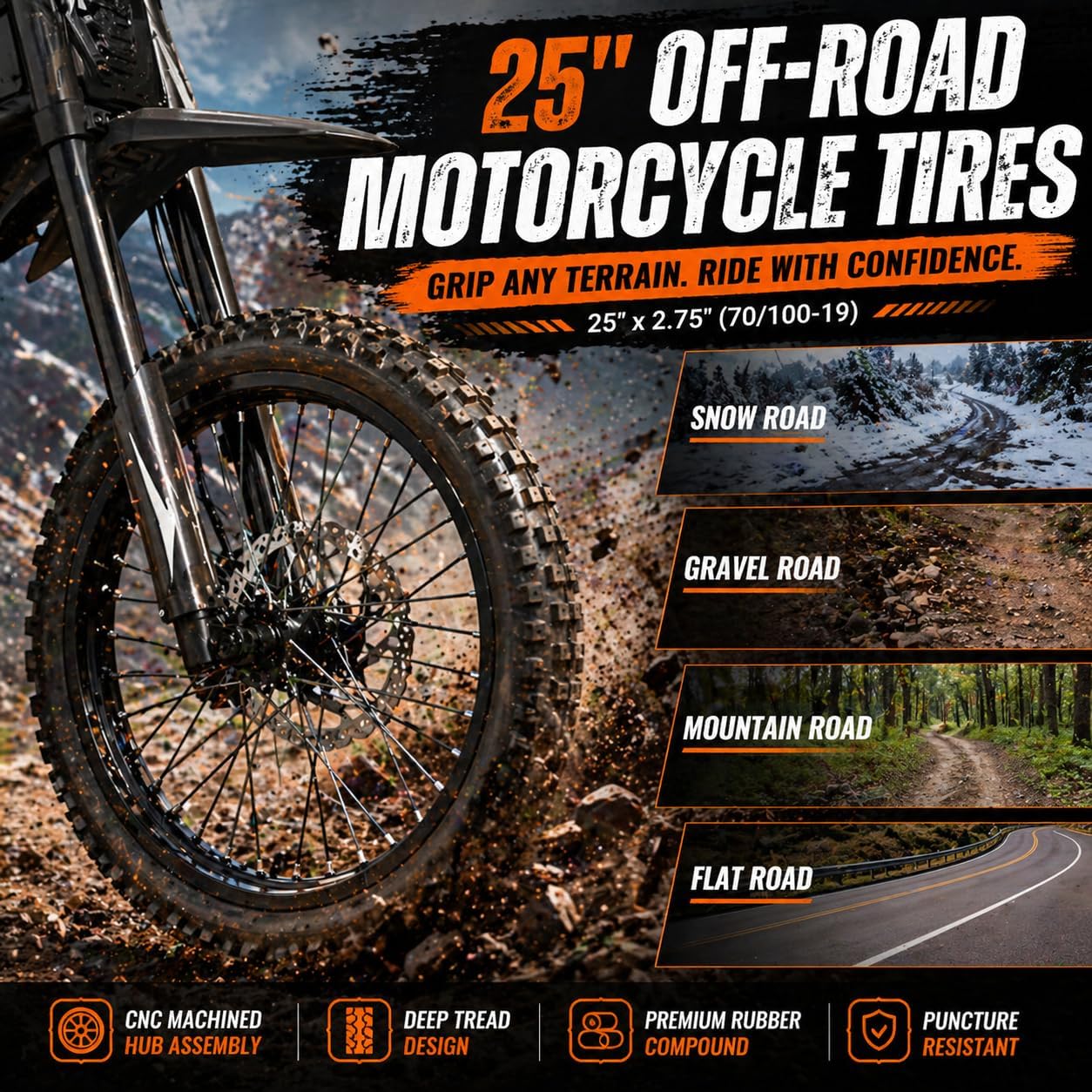 Electric Dirt Bike for Adults Teens, 3000W 60V 50MPH / 2400W 48V 37MPH Long Range Dirtbike, Motorcycle Tire, UL2849 All Terrain Ebike