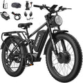 All-Terrain 26" Fat Tire Electric Bike – 9000W Peak Dual Motor, 47MPH Max Speed, Full Suspension Hyper E-Bike (UL2849 Certified)