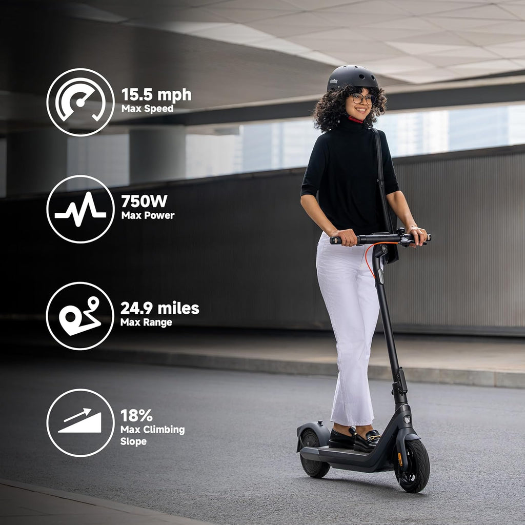 E2 Plus II/E2 Pro/E3 Pro Electric Scooter, 15.5–20 MPH, Long Range, Dual Elastomer Suspension