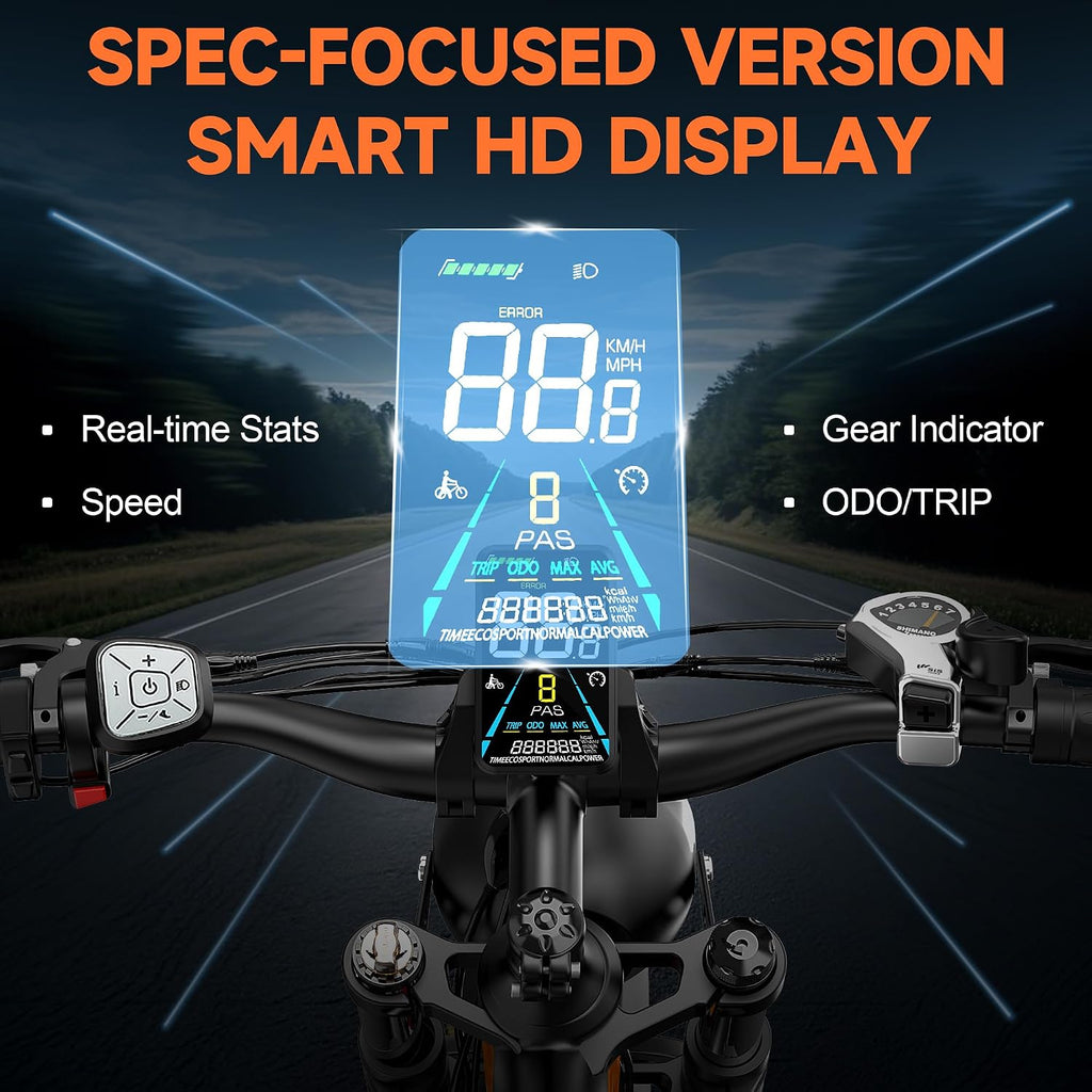 Electric Bike for Adults,5000W/3000W Peak Dual Motor ebike 35MPH E Bikes for Men Women,52V 32/23AH
