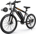 26" Adult Electric Mountain Bike – 350W Motor, 19.8 MPH, 374.4Wh Removable Power System, Up to 50-Mile Range & Front Suspension (UL 2849 Certified)