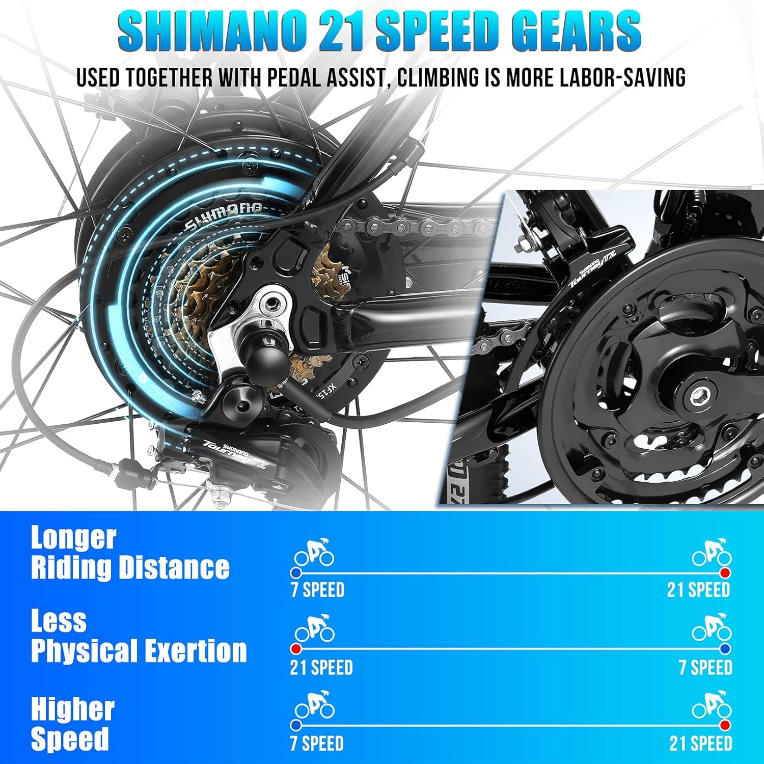 Electric Bike for Adults, Electric Mountain Bike, 26" Sunshine Ebike, 19.8MPH Electric Bicycle with 48V/374Wh