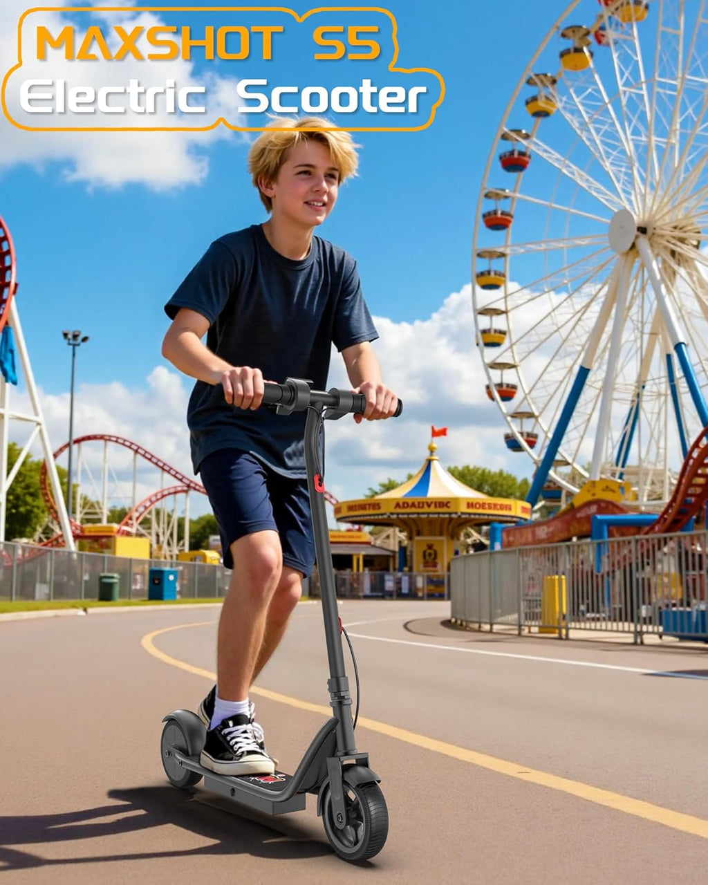 Electric Scooter Adults & Big Kids, Top Speed 9/16/19MPH, 10/12/16/19Miles Range, 6.5"/8.5" Tires Folding Escooter, APP Control