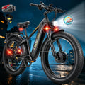 All-Wheel Drive Dual Motor Electric Bike | 8000W Peak Power & 50 MPH High-Speed E-Bike | 52V 26Ah Long-Range Battery, 26" Fat Tires, Turn Signals & Adjustable Stem