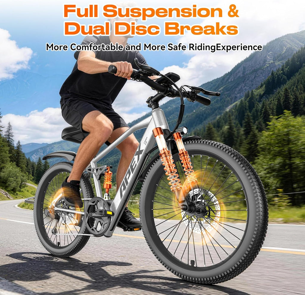 26" All-Terrain Fat Tire Electric Mountain Bike | Peak 1500W UL2849 Certified Adult E-Bike