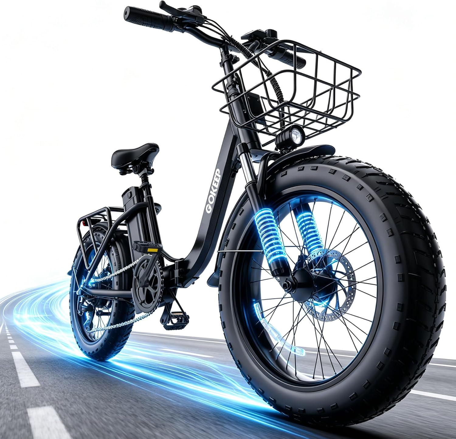Folding 20" Electric Commuter Bike – 1800W Peak Motor, 20MPH Max Speed, 52V 18.2Ah Removable Battery, 330lbs Capacity (UL2849 Certified)