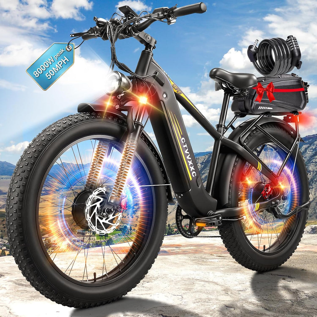 26" AWD Dual Motor Electric Mountain Bike – Peak 8000W All-Terrain E-Bike