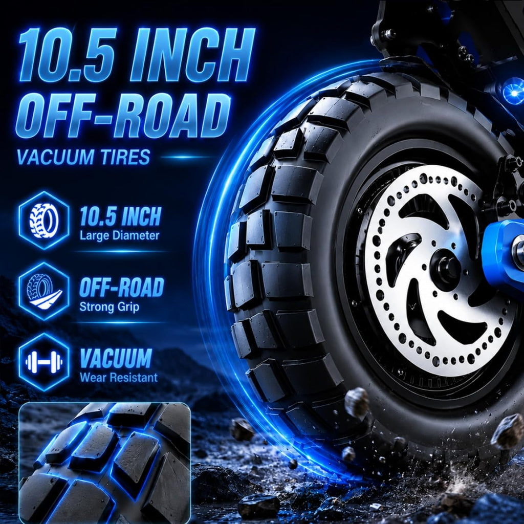High-Performance Off-Road Dual Motor Electric Scooter – 10000W Peak Quick-Fold E-Scooter with Dual Suspension