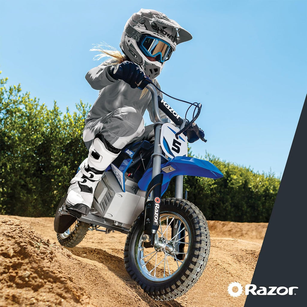 Electric Bike for Kids Ages 8+, 140 lb Max Weight, Blue