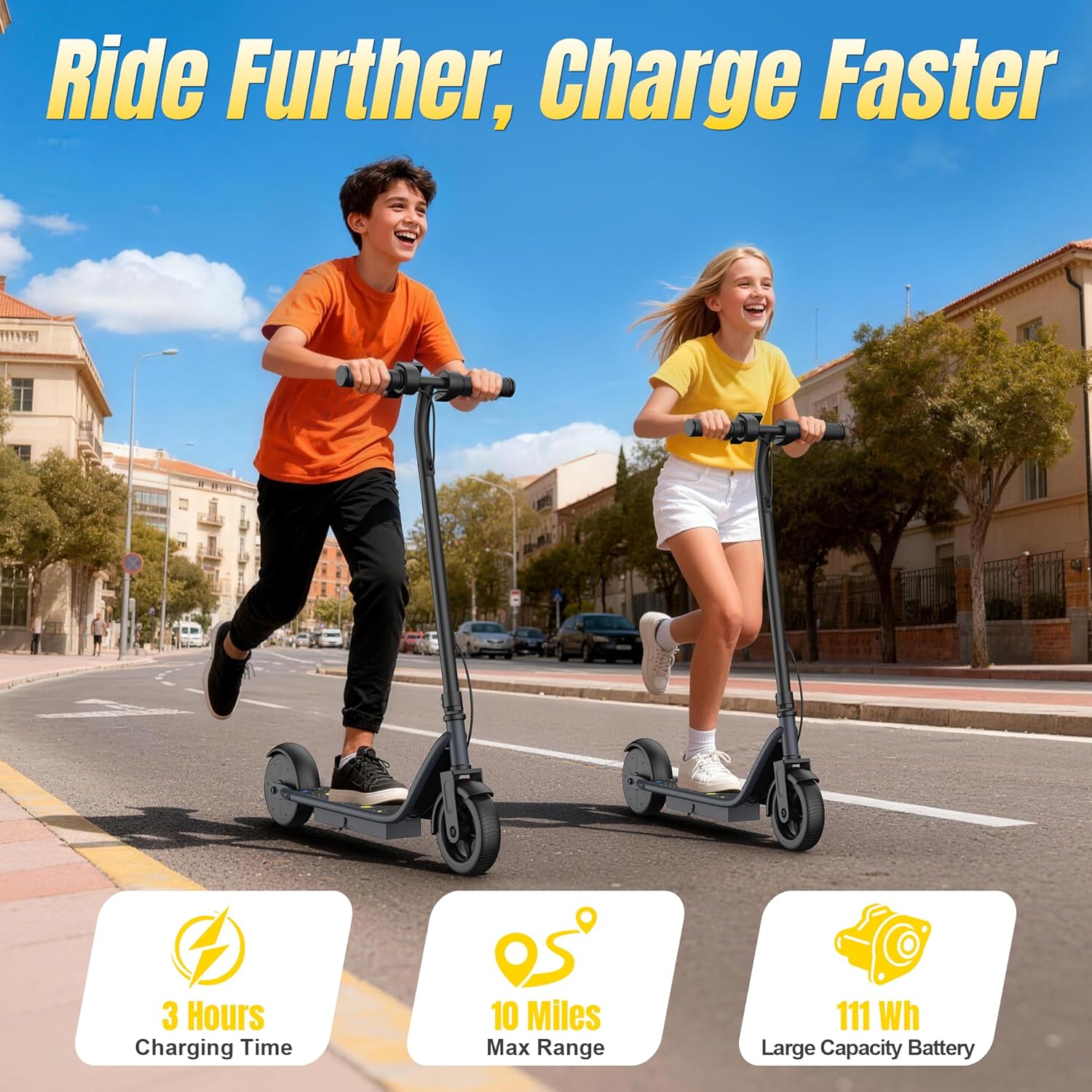 Electric Scooter, 350W/500W/800W/1000W/250W Powerful Motor & 19/22/ 9 MPH