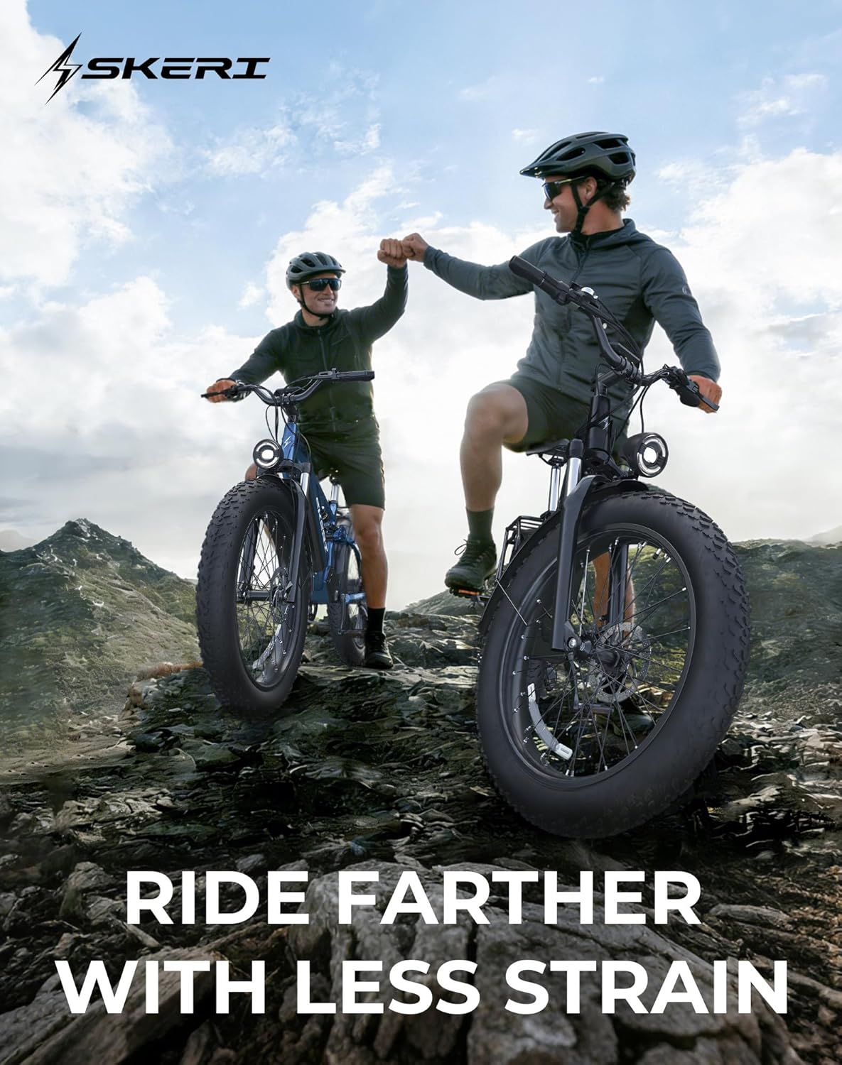 26" Fat Tire All-Terrain Mountain E-Bike | 1000W Full Suspension Electric Bicycle