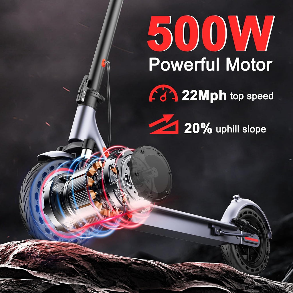 Electric Scooter, 8.5" /10" /14" Tire, 16/19/22 Mph Top Speed, 12/16/21/27/28/49/50 Miles Long Range, Folding Escooter