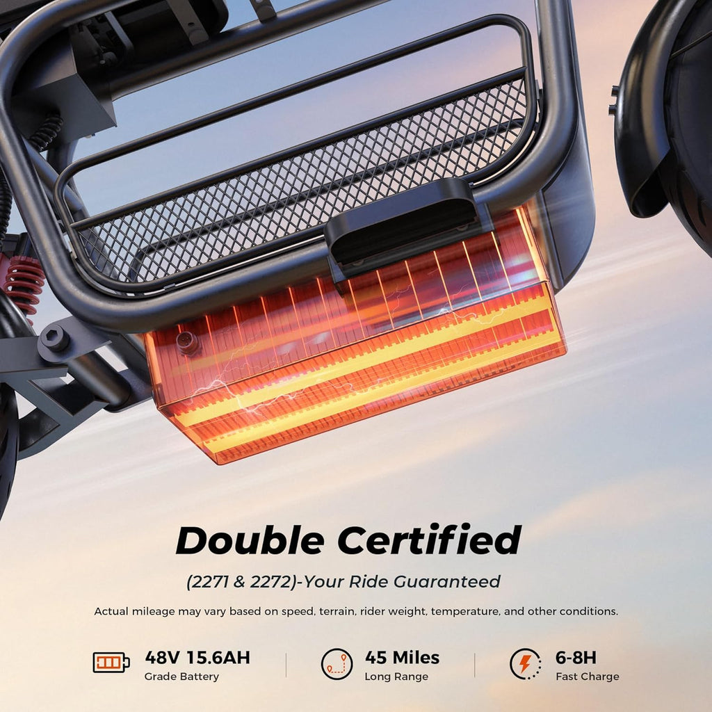1500W Electric Scooter with Seat for Adults | 35 MPH High-Performance E-Scooter
