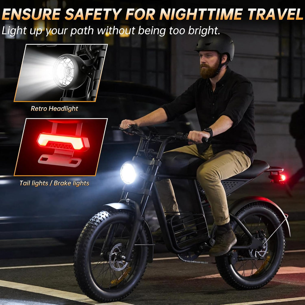 1500W Peak Dual-Suspension Fat Tire Electric Bike for Adults – 30 MPH Moped E-Bike with 60-Mile Range