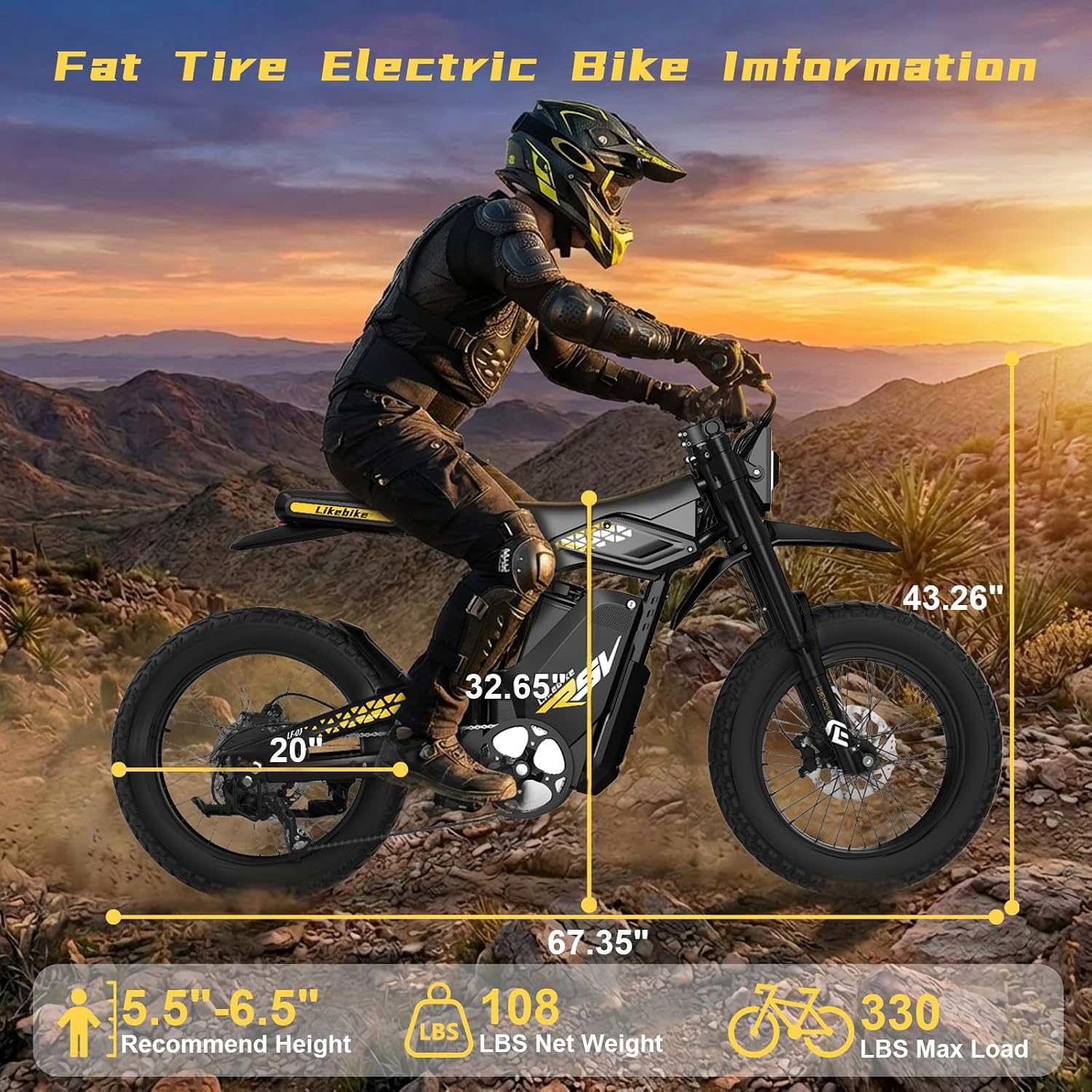 Electric Bike for Adults, 2000W/3000W Electric Dirt Bikes with Pedals, 48V 25AH/ 60V 27AH Long Lasting
